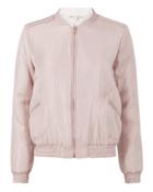 Exclusive For Intermix Intermix Cassian Shimmer Reversible Bomber Jacket Blush P
