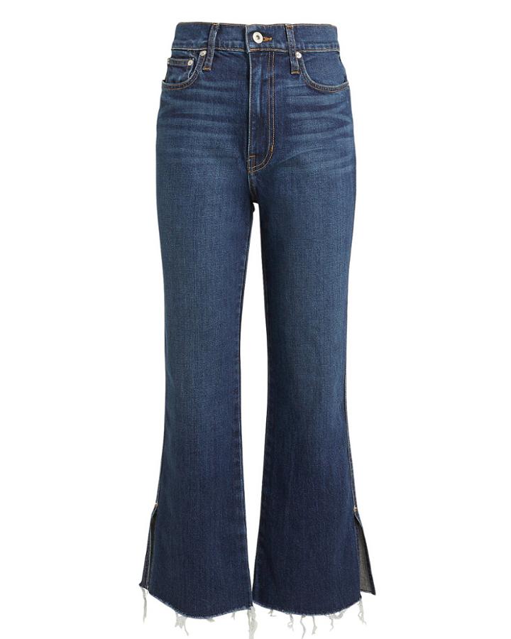 Proenza Schouler Pswl High-rise Cropped Jeans Dark Blue Denim 25
