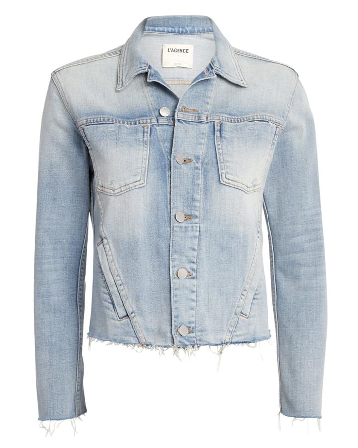 L'agence Janelle Mojave Denim Jacket Denim-lt P