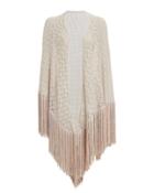 Missoni Metallic Triangle Fringe Shawl Gold/blush 1size