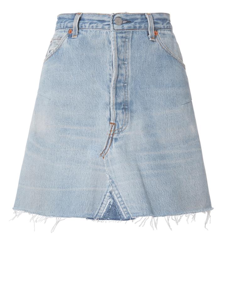 Re/done High-rise Mini Skirt Denim 25