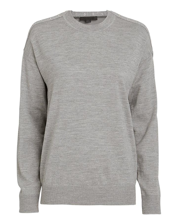 Alexander Wang Sheer Peelaway Pullover Grey P