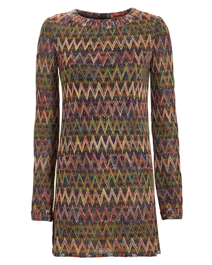 Missoni Chevron Mini Dress Multi-drk 38