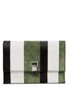 Proenza Schouler Leather Patchwork Bag Green/white/black 1size