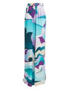 Emilio Pucci Printed Wide Leg Pants Light Abstract 40