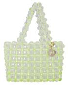 Rosantica Keith Beaded Top Handle Tote Light Green/clear 1size