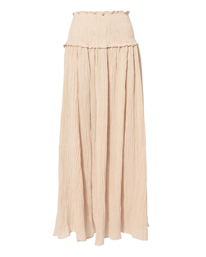 Zimmermann Bayou Shirred Skirt Blush Zero