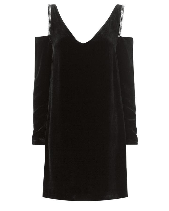 Mcq By Alexander Mcqueen Embellished Cold Shoulder Dress