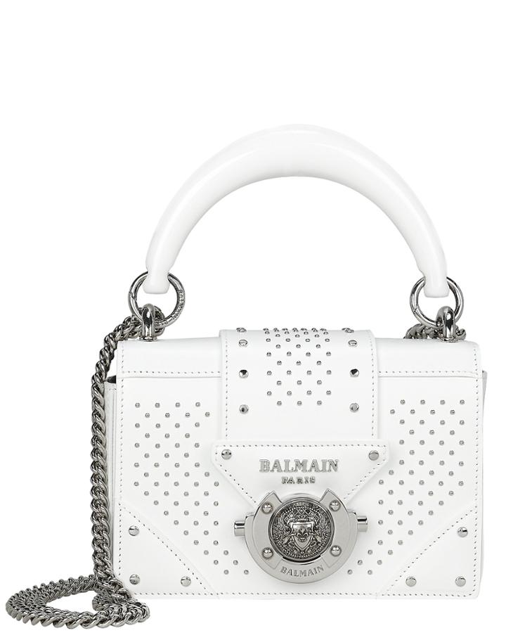 Balmain Ring Box Shoulder Bag White 1size