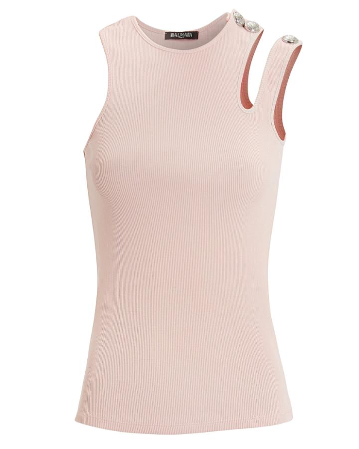 Balmain Asymmetric Tank Top Pink 36