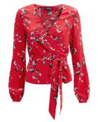 Exclusive For Intermix Intermix Devon Printed Wrap Top Light Floral P