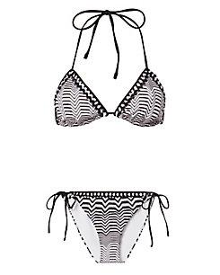 Missoni Mare Black And White Zig Zag Bikini
