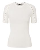 Alexander Wang Snap Sleeve Top Ivory M