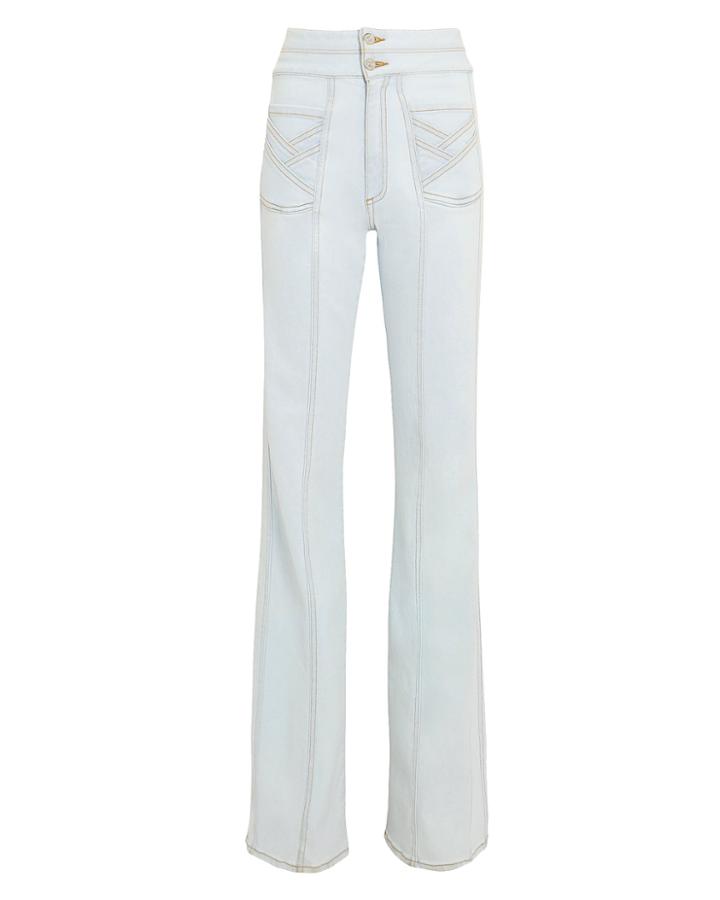 Veronica Beard Farrah Flare Leg Jeans Ivory 25