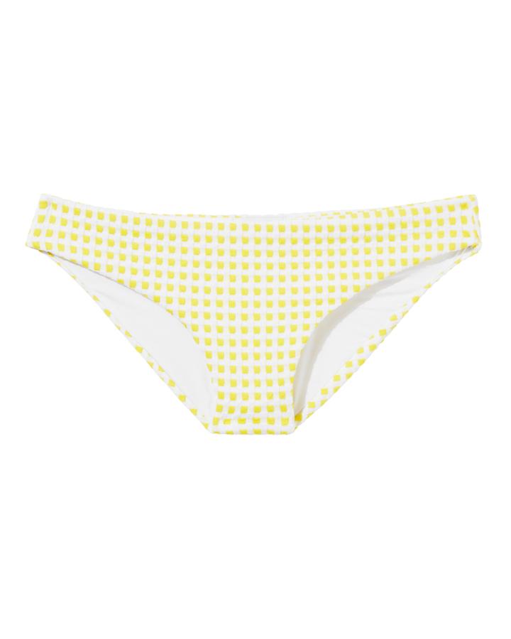 Onia Rochelle Gingham Bikini Bottom Yellow S