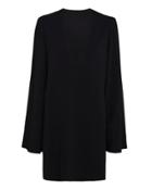 Helmut Lang Crepe V Neck Dress: Navy