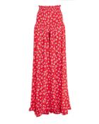 Alexis Christa Floral Sheer Pants Red/white Floral L