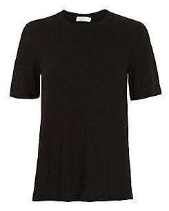 A.l.c. Elena Black Ruched Back Tee