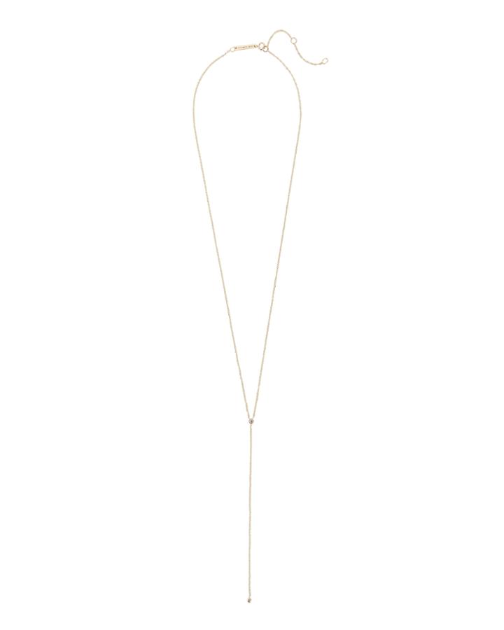 &quot;zoe Chicco Bezel Diamond Lariat Necklace&quot;