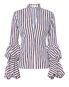 Caroline Constas Yasmin Striped Blouse
