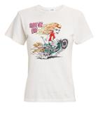 Re/done Classic Ride Or Die T-shirt Ivory L