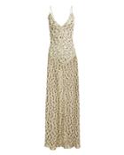 Missoni Mare Crochet Front Slit Maxi Dress Gold 44