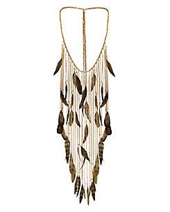 Rosantica Selva Long Feather Necklace