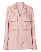 Tibi Buckle Sleeve Blouse Blush 2
