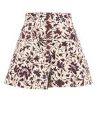 Ulla Johnson Cass Shorts Ivory/red Floral 2