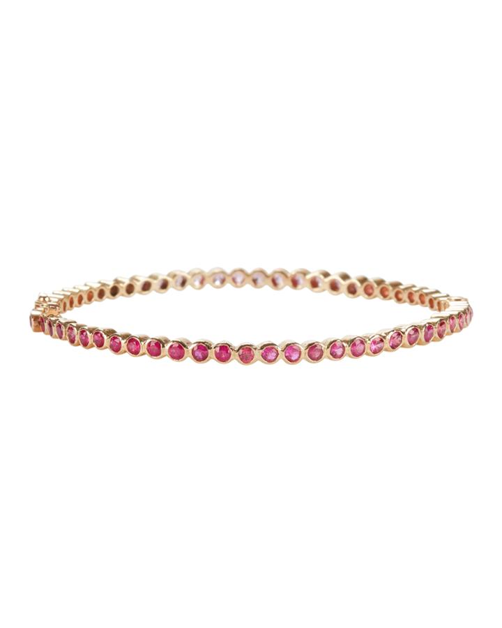 Shebee Pink Sapphire Tennis Bracelet