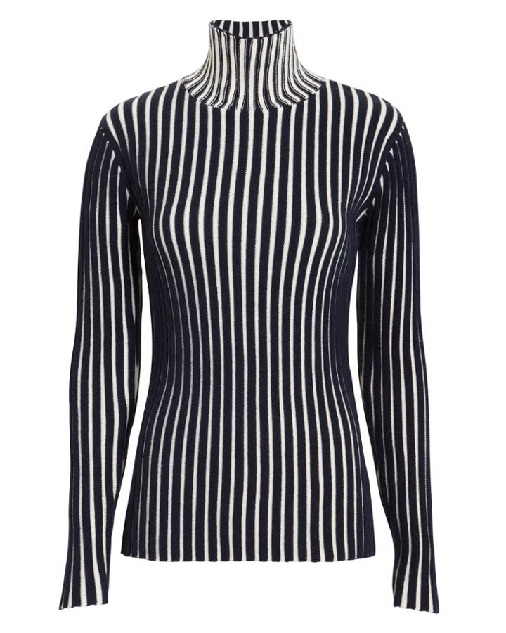 Victoria Victoria Beckham Victoria, Victoria Beckham Striped Knit Top Navy 4