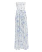 Rococo Sand Iris Blue Floral Cover-up Dress White/blue Floral P