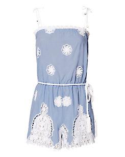 Miguelina Peggy Blue Romper