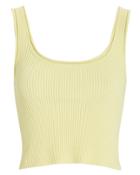 3.1 Phillip Lim Cropped Ribbed Wool-blend Tank Yellow L