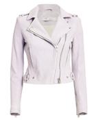 Iro Dylan Lilac Cropped Moto Jacket Lilac 40