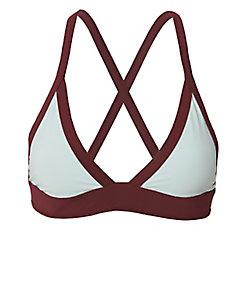 Heidi Klein Aqua Plum Reversible Bikini Top