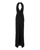 Solace London Taegan Front Cutout Black Gown