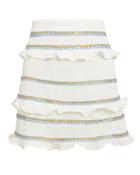 Clube Bossa Harnike Embroidered Mini Skirt White S