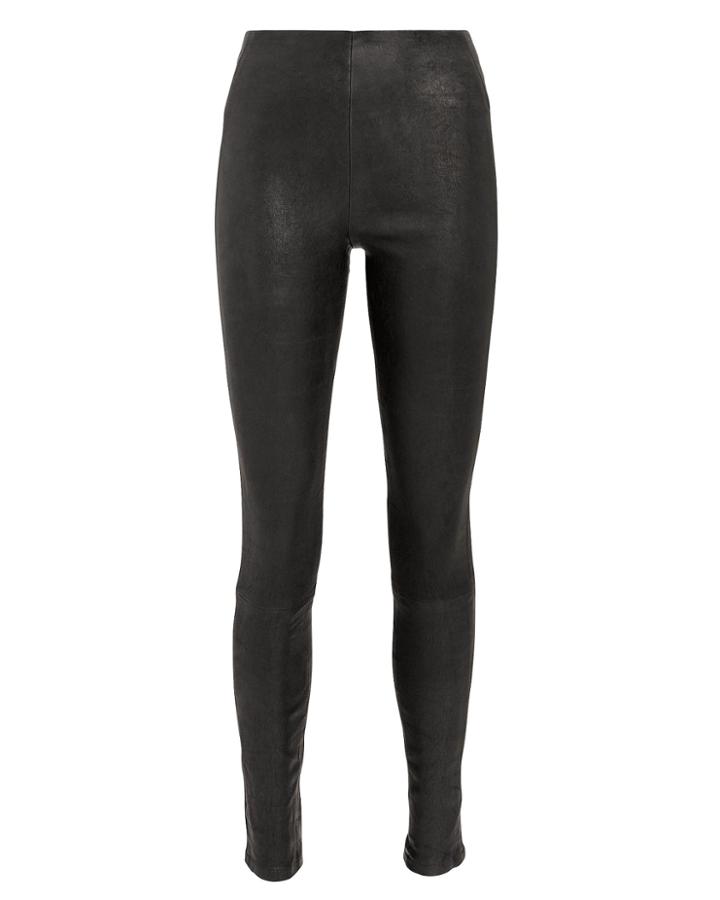 Veronica Beard Black Leather Pants Black 4