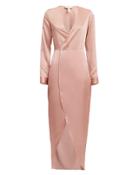 Fleur Du Mal Silk Wrap Dress Pink 2