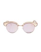 Le Specs Luxe Cleopatra Gold Tone Metal Half Frame Sunglasses