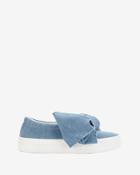 Joshua's Bow Knot Detail Slip On Denim Sneakers