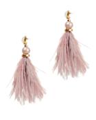 Lizzie Fortunato Parker Feather Earrings Pink 1size