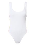 Hunza G Greta Multicolored Bow One Piece Swimsuit White 1size
