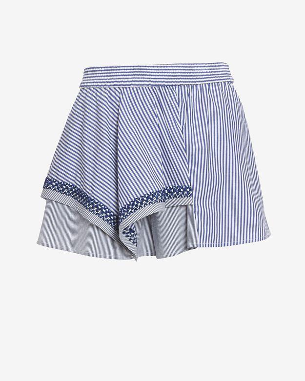 Thakoon Addition Embroidery Gathered Short