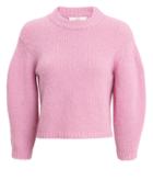 Tibi Textured Crop Pink Sweater Pink P