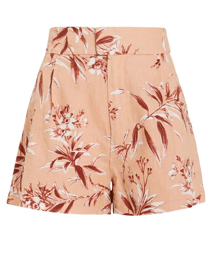 Joie Farron Linen Shorts Blush/floral 2