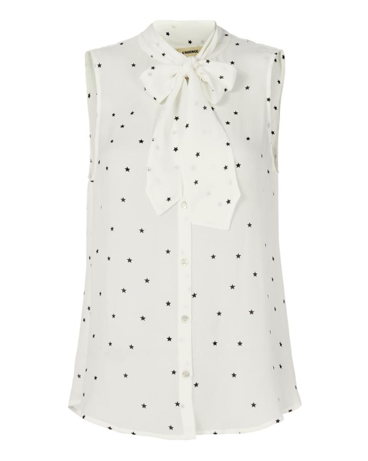 L'agence Natalia Tie Neck Blouse