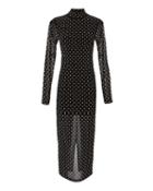 Misha Frances Pearl-embellished Midi Dress Black Zero