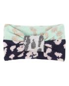 Missoni Cheetah Print Cashmere Headband Mint/navy/beige 1size